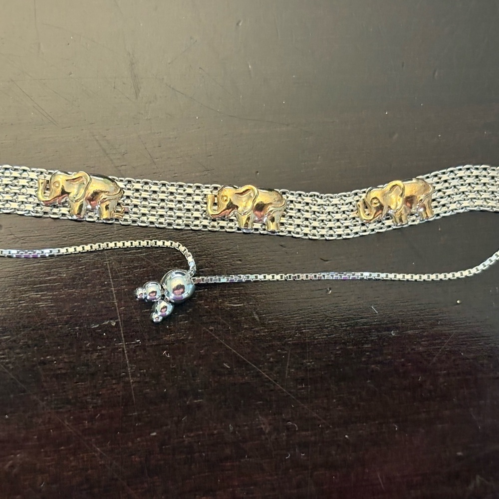 Ross-Simons Silver and Gold Elephant Bracelet